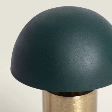 MERZARO metalen tafellamp met halfbolvormige kap 32 cm in donkergroen, afbeelding 3