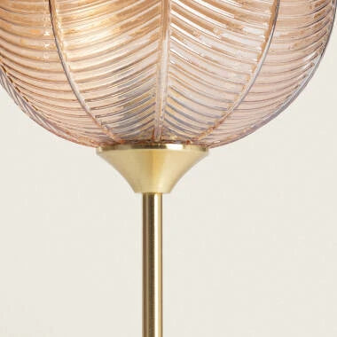 PELGARO tafellamp met glazen bolkap 45,5 cm in amber, afbeelding 5