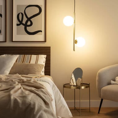PELNARO hanglamp goud, zijaanzicht
