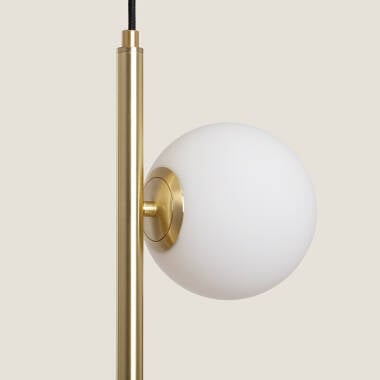 PELNARO hanglamp goud boven een eettafel