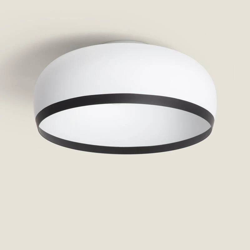 HANVARO halfronde plafondlamp van aluminium in wit
