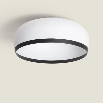 HANVARO halfronde plafondlamp van aluminium in wit