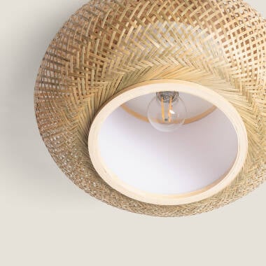 TANSARO ronde plafondlamp van bamboe 40 cm, afbeelding 4