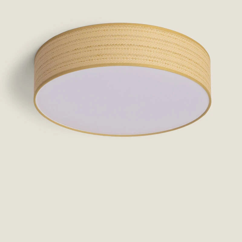 CAMBRANO ronde plafondlamp van raffia