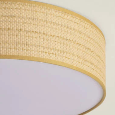 CAMBRANO ronde plafondlamp van raffia