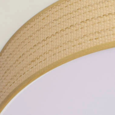 CAMBRANO ronde plafondlamp van raffia