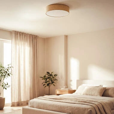 CAMBRANO ronde plafondlamp van raffia