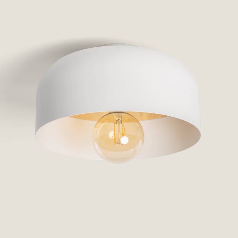 BROLARO ronde plafondlamp van metaal 30 cm in wit