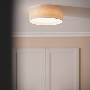 BARTARO ronde plafondlamp van rotan 36 cm, afbeelding 3