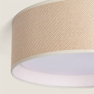 BARTARO ronde plafondlamp van rotan 36 cm, afbeelding 5