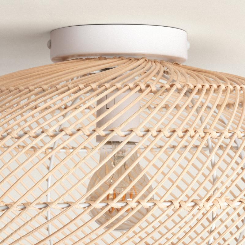 MARTARO ronde plafondlamp van gevlochten bamboe 40 cm, afbeelding 4