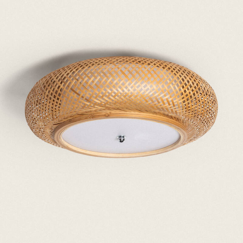 TRULIVO plafondlamp van bamboe in natuurlijk
