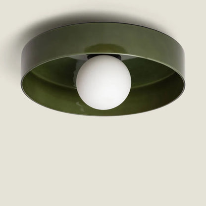 ROVNIVO groene glazen plafondlamp, afbeelding 1