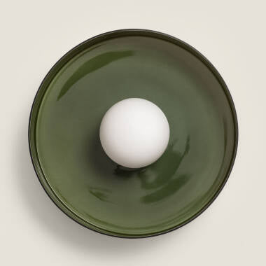 ROVNIVO groene glazen plafondlamp, afbeelding 5