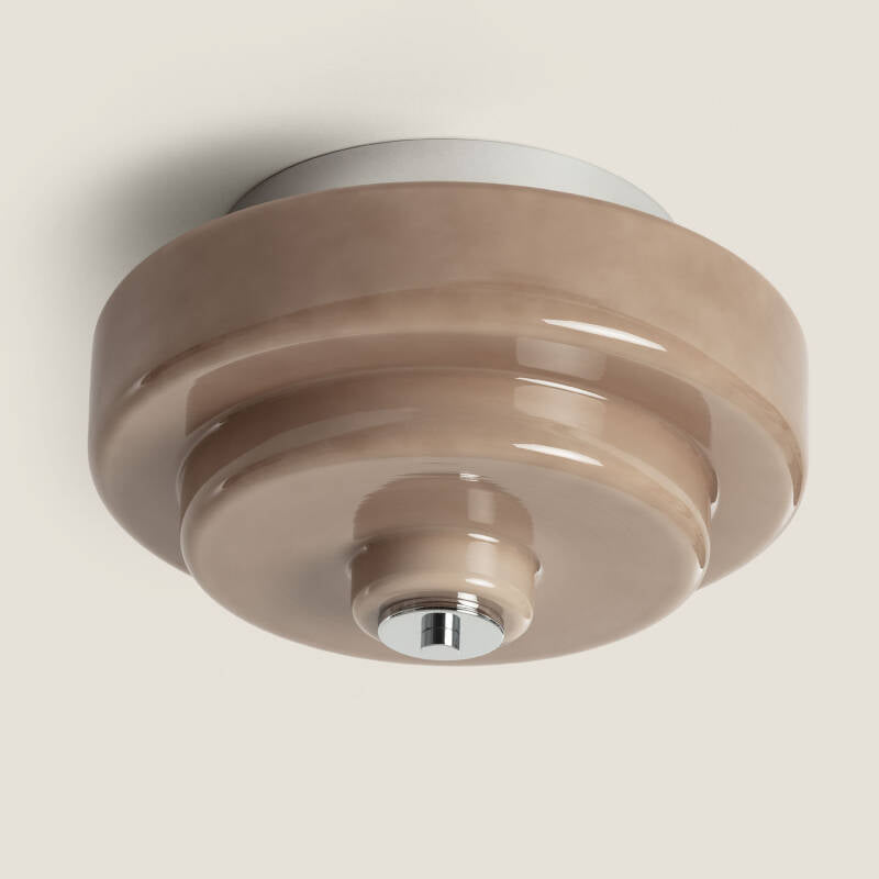 JORSANO bruine glazen plafondlamp, afbeelding 1