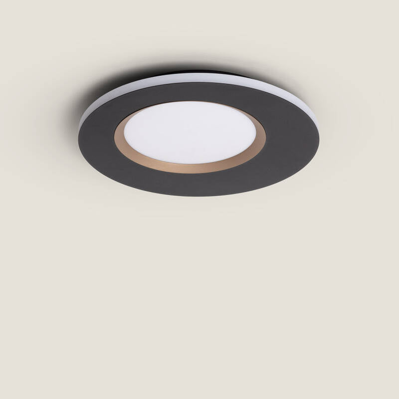 GARNANO zwarte platte plafondlamp, afbeelding 1