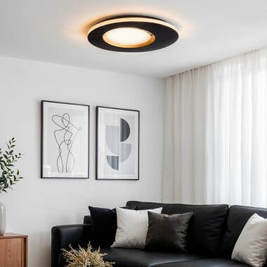 GARNANO zwarte platte plafondlamp, afbeelding 2