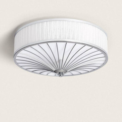 GANSARO cilindrische plafondlamp van metaal 40 cm in chroom