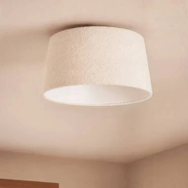OSTIVO ronde witte plafondlamp van stof, afbeelding 3