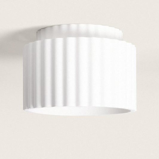 XENDIVO witte gipsen plafondlamp met dubbele kolom, afbeelding 1