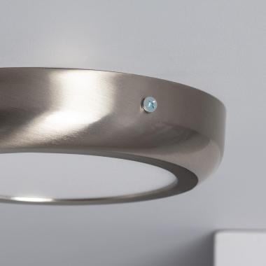 TENVIVO platte ronde LED plafondlamp van aluminium in zilver