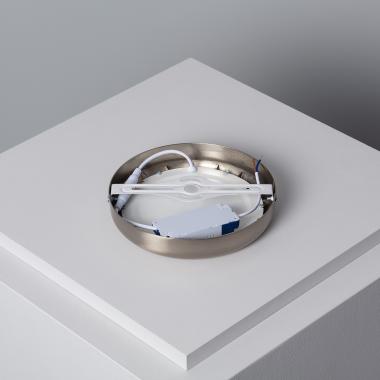 TENVIVO platte ronde LED plafondlamp van aluminium in zilver