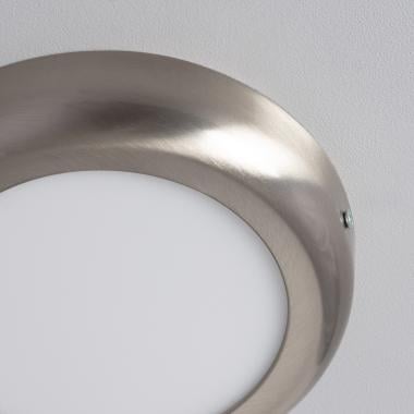 TENVIVO platte ronde LED plafondlamp van aluminium in zilver