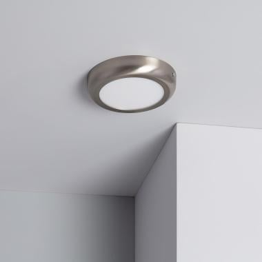 TENVIVO platte ronde LED plafondlamp van aluminium in zilver
