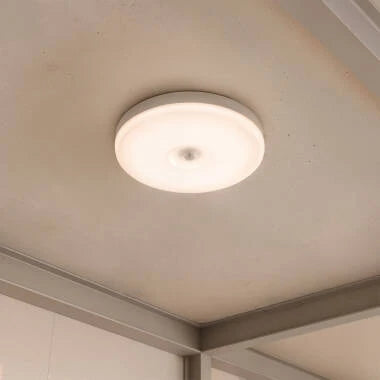 SETRIVO witte ronde plafondlamp met bewegingssensor