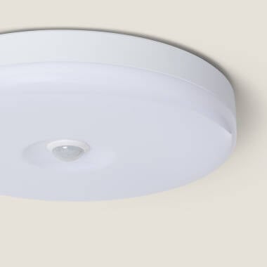 SETRIVO witte ronde plafondlamp met bewegingssensor