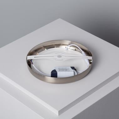 NERKIVO platte ronde LED plafondlamp van aluminium in zilver