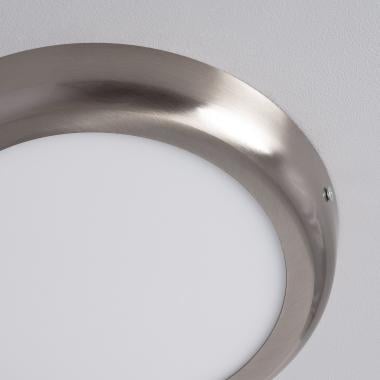 NERKIVO platte ronde LED plafondlamp van aluminium in zilver