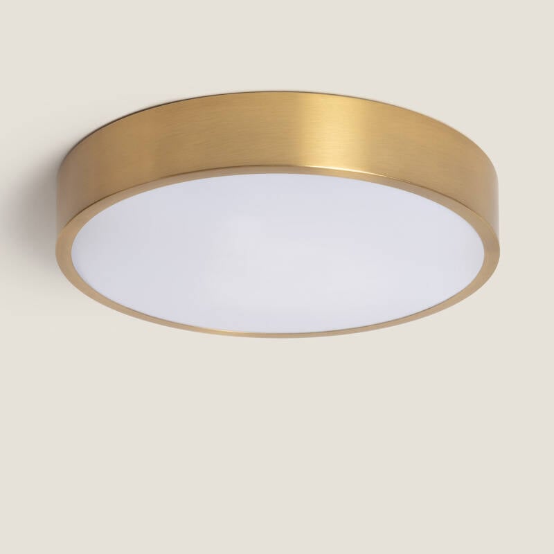 SORTARO ronde LED plafondlamp van metaal 30 cm in goud