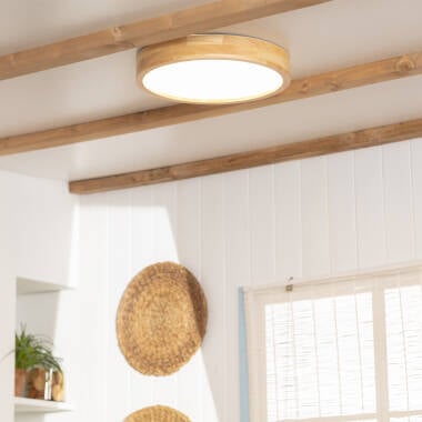 RENTAVO LED plafondlamp in hout, afbeelding 2