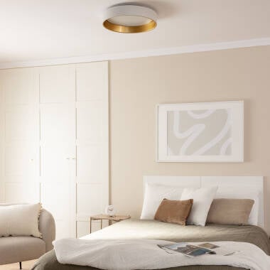 LORAVO LED plafondlamp in wit met goud, afbeelding 4