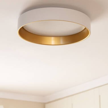 LORAVO LED plafondlamp in wit met goud, afbeelding 2