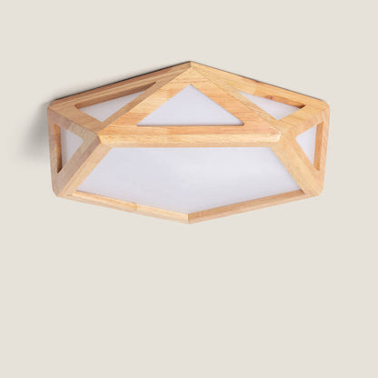 Lutaro plafondlamp in hout