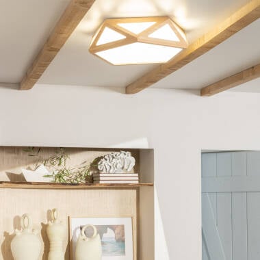 Lutaro plafondlamp in hout, afbeelding 3