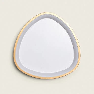 ZIRMAVO ovale LED plafondlamp van aluminium in goud