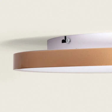 ZIRMAVO ovale LED plafondlamp van aluminium in goud