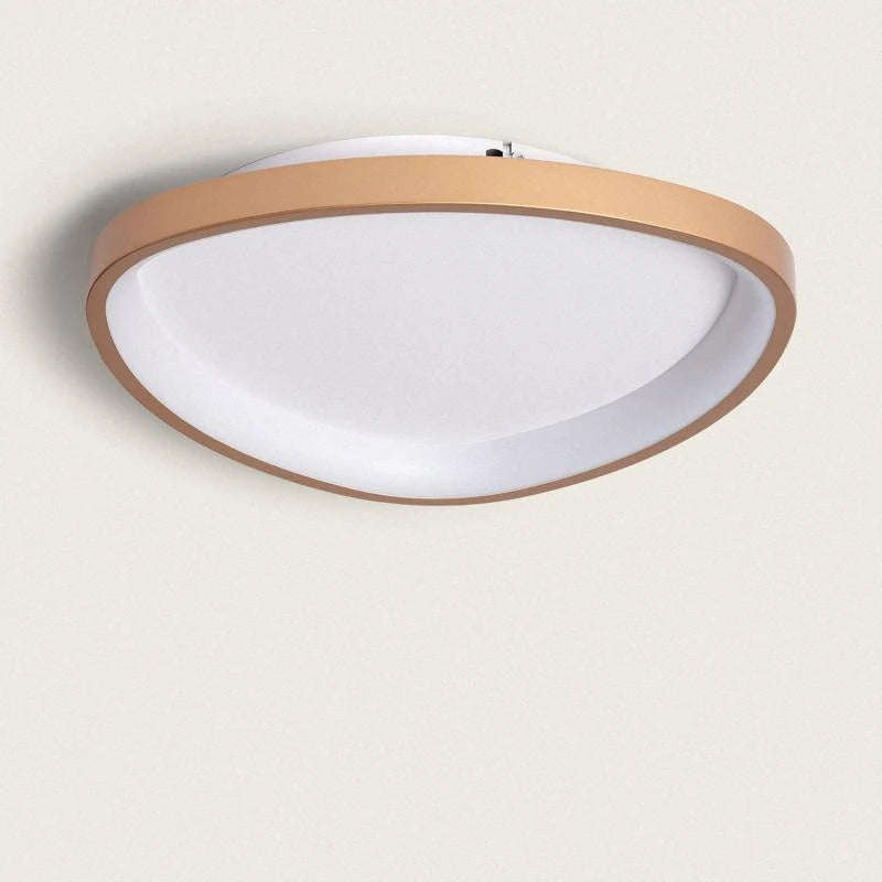 ZIRMAVO ovale LED plafondlamp van aluminium in goud