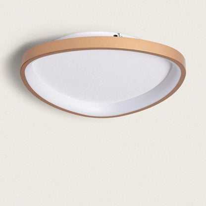 ZIRMAVO ovale LED plafondlamp van aluminium in goud