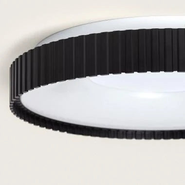 SALBRANO ronde LED plafondlamp van metaal in zwart