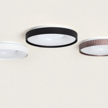 SALBRANO ronde LED plafondlamp van metaal in zwart
