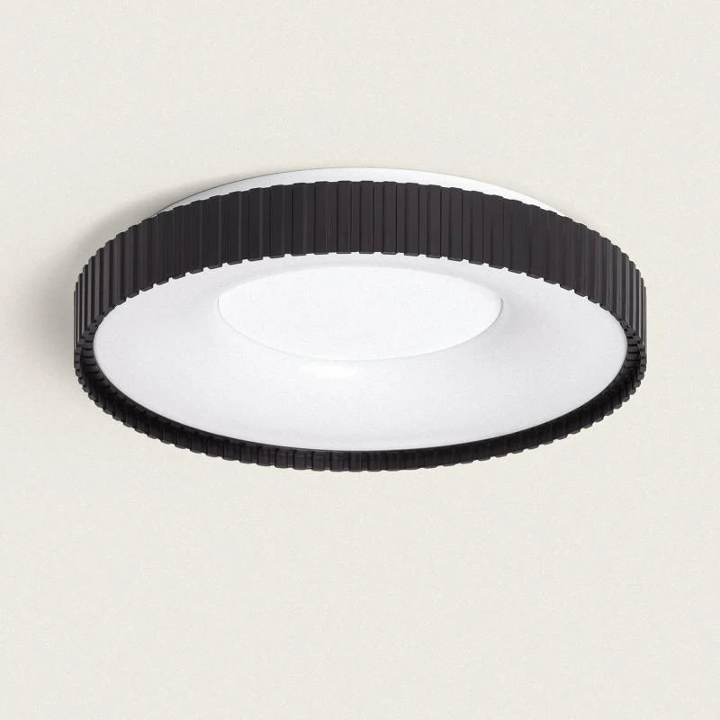SALBRANO ronde LED plafondlamp van metaal in zwart