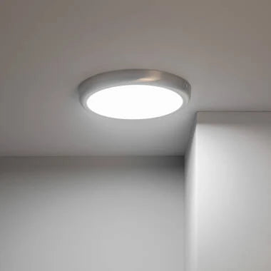 ZUNDRIVO rond LED opbouwpaneel in zilver