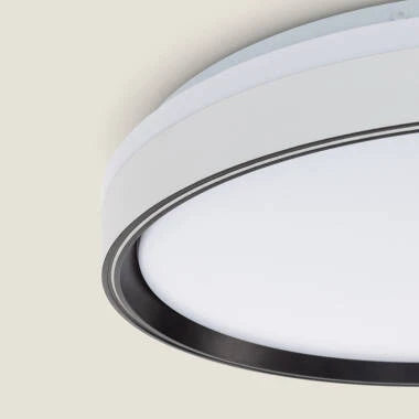CANDIVO zwarte ronde LED plafondlamp van 40 cm