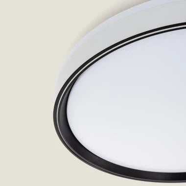 CANDIVO zwarte ronde LED plafondlamp van 40 cm