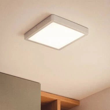 MIRNARO vierkante LED plafondlamp 28 cm in zilver, afbeelding 3