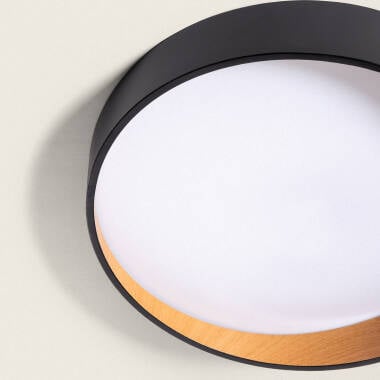 EMSARO ronde LED plafondlamp in zwart, foto 4